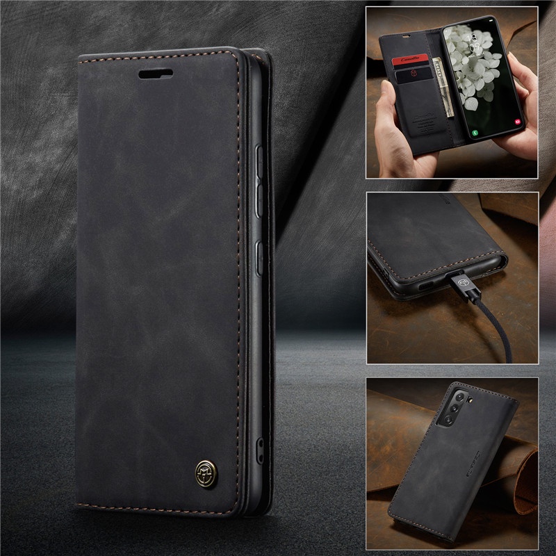 Thời Trang! Ốp Điện Thoại Da Gập Có Ngăn Đựng Thẻ Cho Samsung Galaxy S22 S21 FE S20 Ultra Plus S20 FE S22+ S21+ S20+