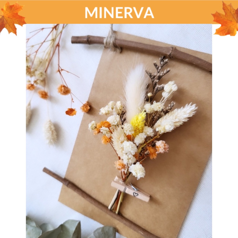 Bảng gỗ treo cửa hoa khô làm thủ công - quà tặng handmade , quà sinh nhật , valentine , 8/3 , 20/10