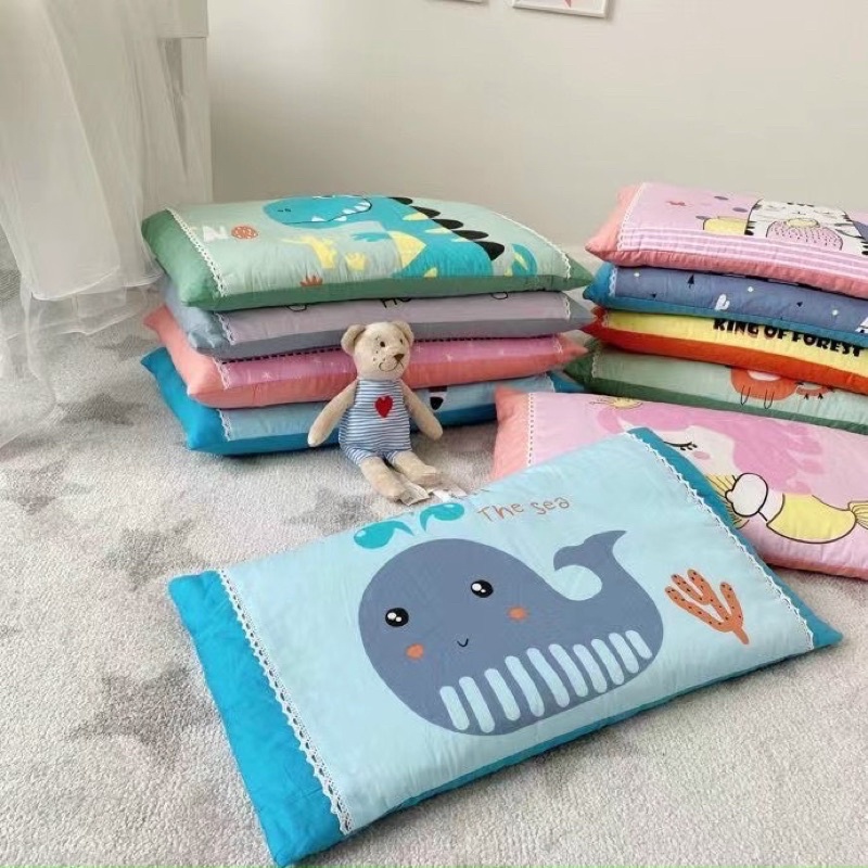 Gối trẻ em cotton 100% lõi bông cho bé size 30x50cm