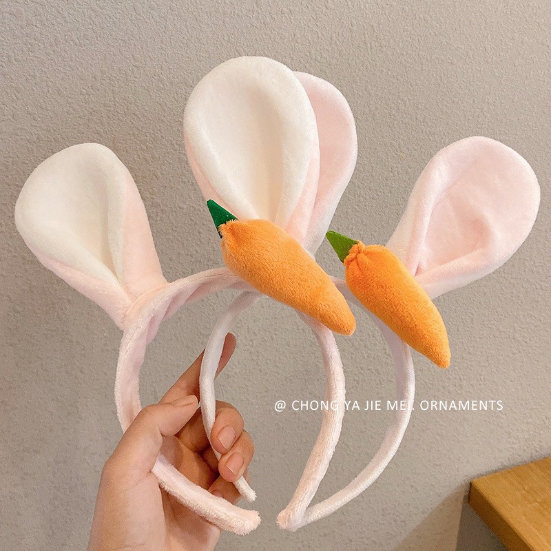 [Mã FAMARAL1 giảm 10K đơn 50K]Bờm tóc băng đô tai thỏ cà rốt hot trend cute dễ thương phong cách hàn quốc