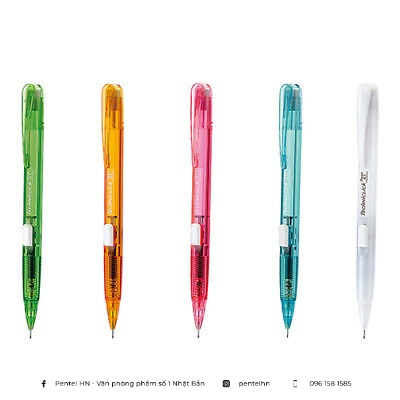 Bút Chì Bấm Thân Giữa Pentel PD105C Ngòi 0.5mm | Dễ Dàng Bấm Chì | Thiết Kế Thân Trong Đẹp Mắt