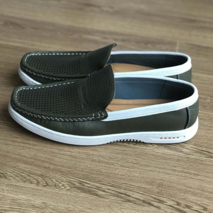 Giày lười nam hàng hiệu, Giày lười nam mũi vuông cao cấp xuất xịn mh1