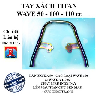 1 Tay xách cảng sau tay dắt Wave 50 100 110 cc - MÀU TITAN - cực dày và chắc khỏe  - 3T RACING