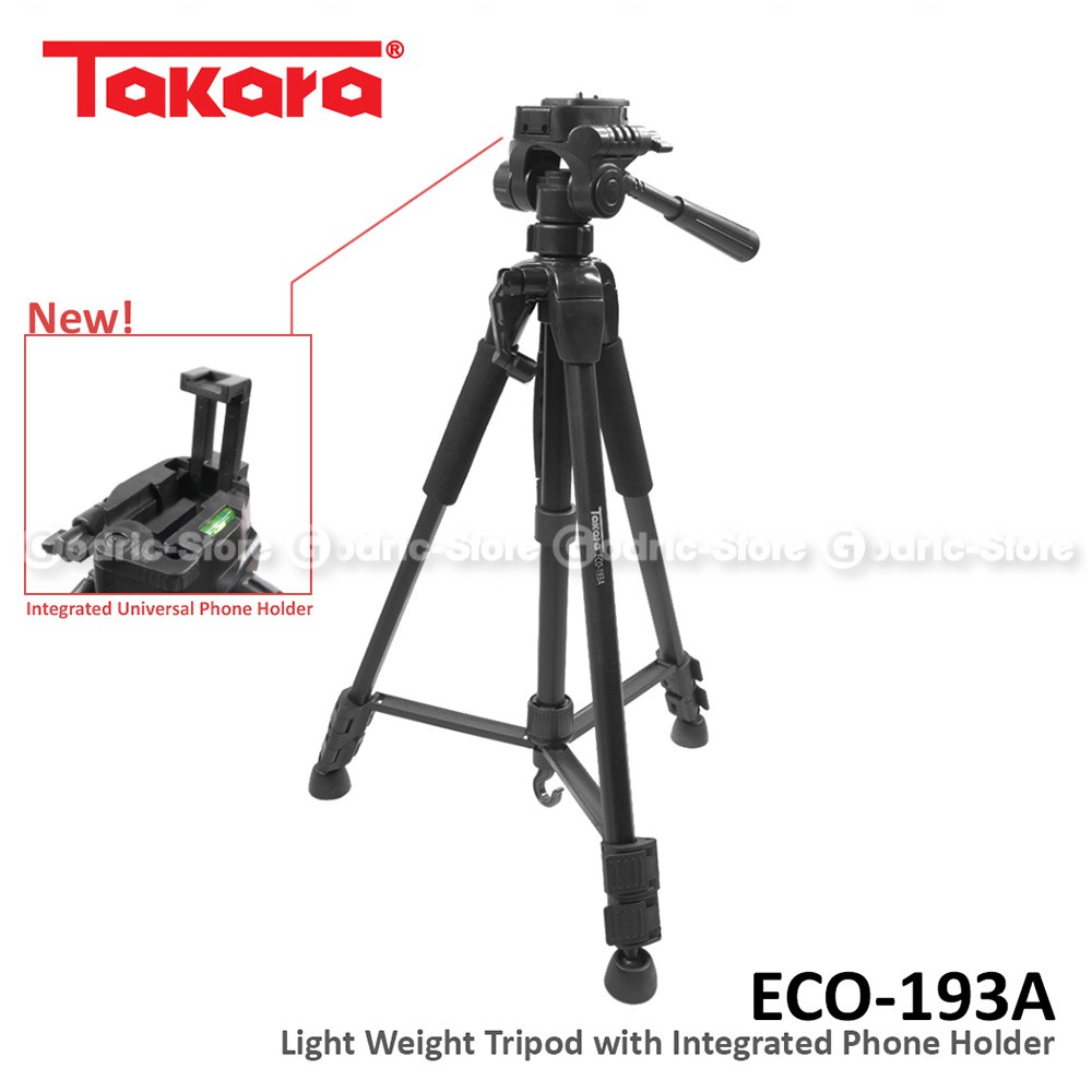 Takara Tripod Thân Thiện Môi Trường 193a Cho Dslr / Mirrorless / Camcorder / Gopro / Xiaomi Yi / Brica / Dji Osmo