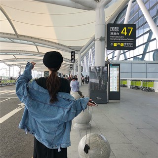 Áo khoác bò oversized hàng Quảng Châu
