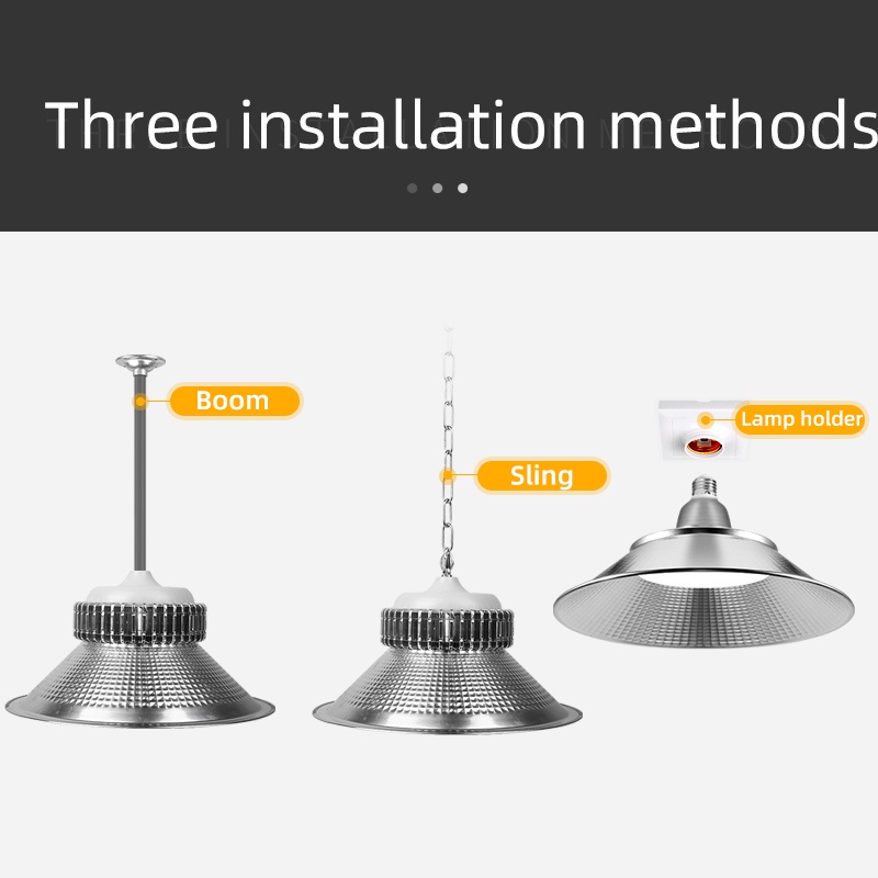 Đèn trần LED chiếu sáng rộng CANMEIJIA 100W 150W 200W cho nhà xưởng/ kho/ công nghiệp/ ban ngày