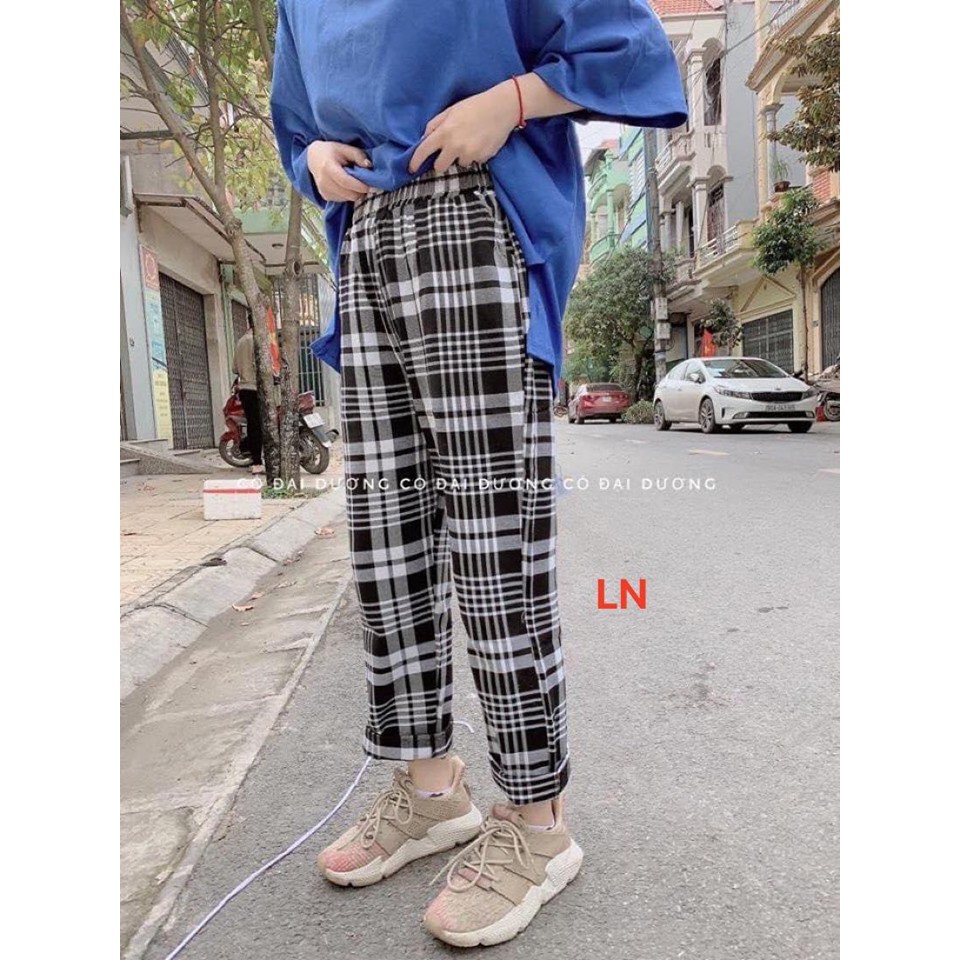 Quần baggy caro siêu rẻ