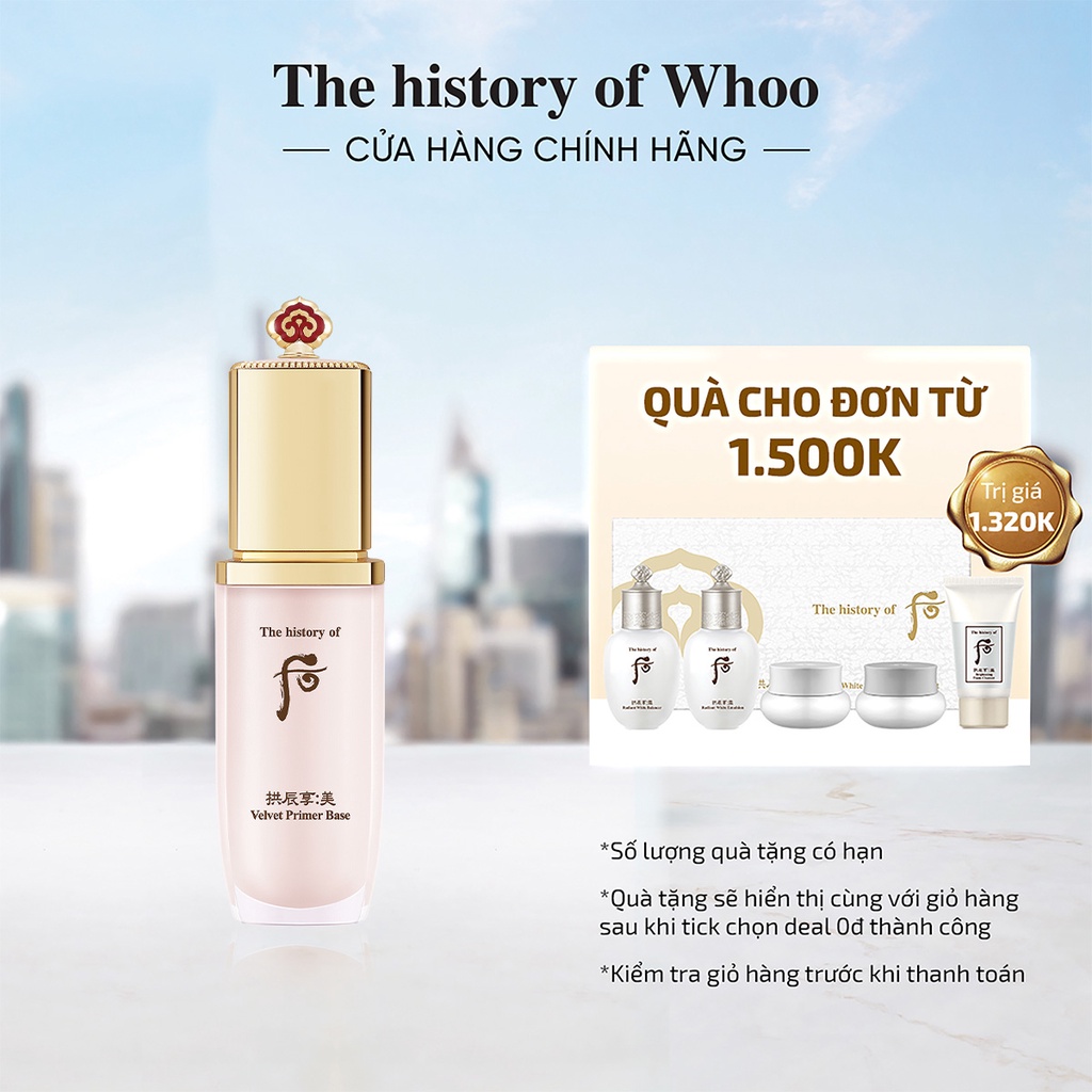 [Mã VISAPREMIUM giảm 150K]Kem lót The history of Whoo Gongjinhyang Mi Velvet Primer Base 40 ml