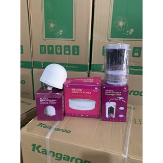 Bộ than lọc nước và đá khoáng gốm lọc ( nấm lọc ) seoul   bình úp cây nước nóng lạnh kangaroo made in korea
