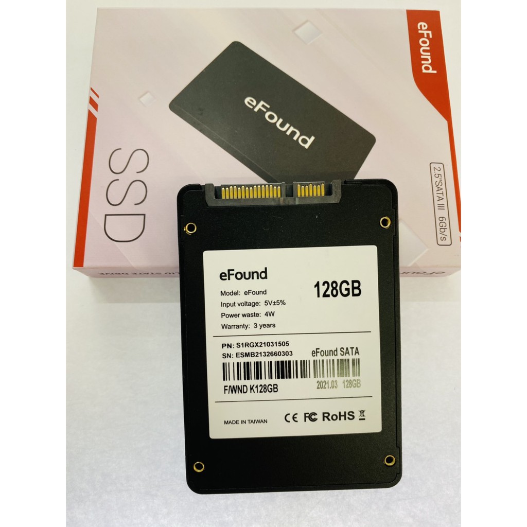 [Mã ELMS05 giảm 5% đơn 300k]Ổ cứng SSD EFFOUND 128GB Sata III 6Gbit/s, 2.5 Inch Bảo hành 36 tháng | BigBuy360 - bigbuy360.vn