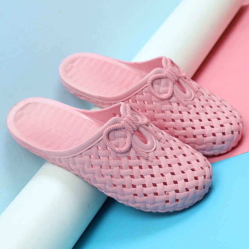 Home Slipper Indoor Slipper Non Slip Hole Shoes Female Summer Flat Heel Selipar Rumah