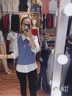 Áo sơmi phối len