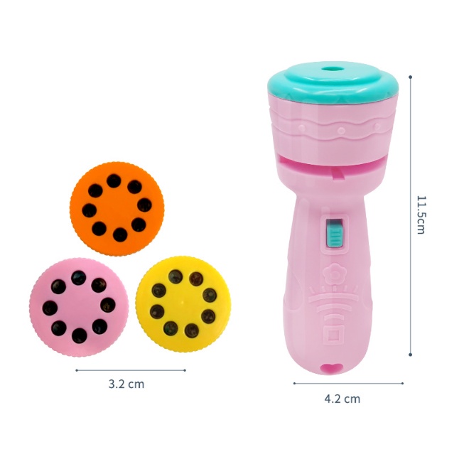 Đồ chơi đèn pin chiếu hình 24 hình - kèm pin - phiên bản to - đẹp - bàn chiếu vẽ cho bé khám phá