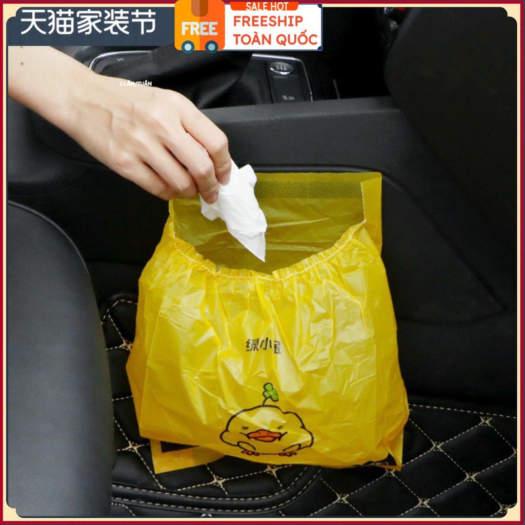 PVN32210 Set túi vịt đựng rác xe oto văn phòng .
