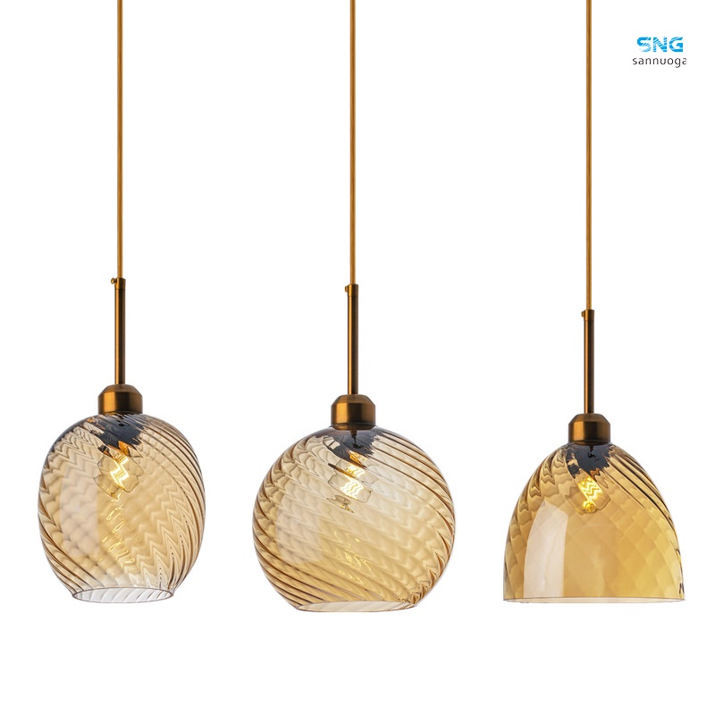 Đèn Treo Trần Nhà Kiểu Bắc Âu Bằng Kính Sang Trọng