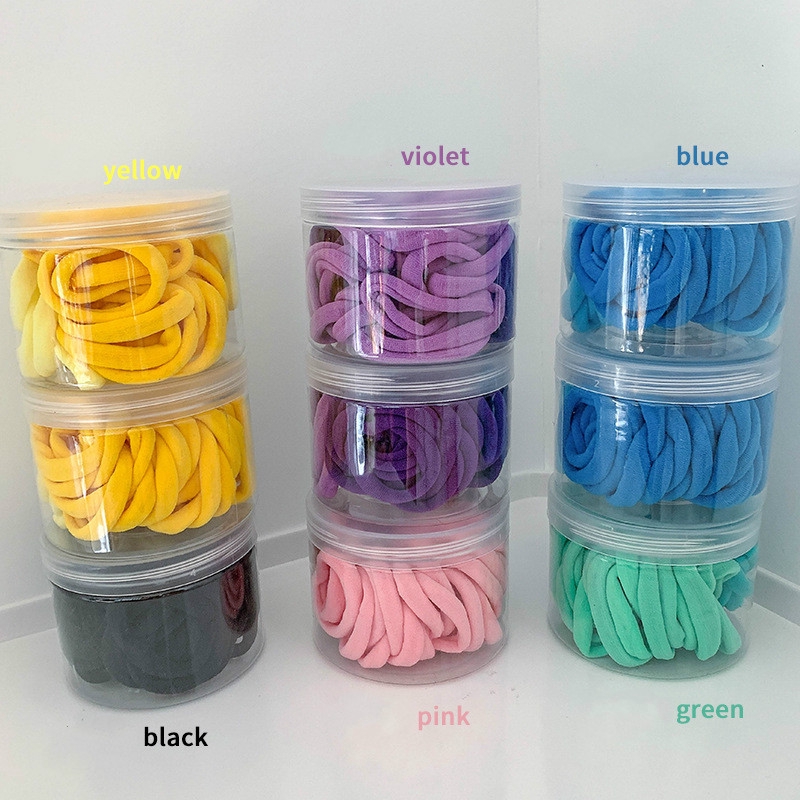 Set 50 dây buộc tóc co giãn màu sắc gradient xinh xắn cho nữ
