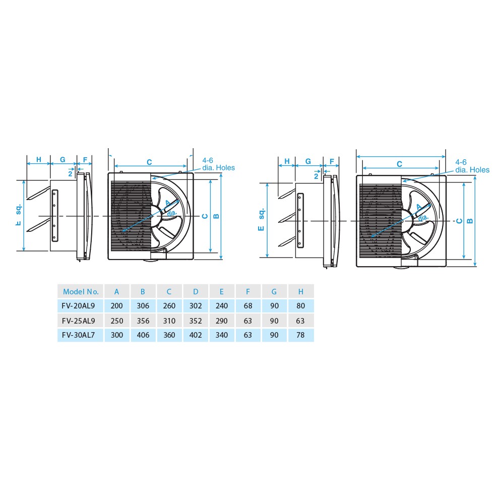 Quạt hút gắn tường Panasonic FV-25AL9