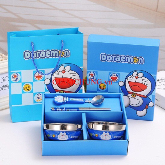 Bộ bát inox doremon kitty cách nhiệt siêu nhẹ