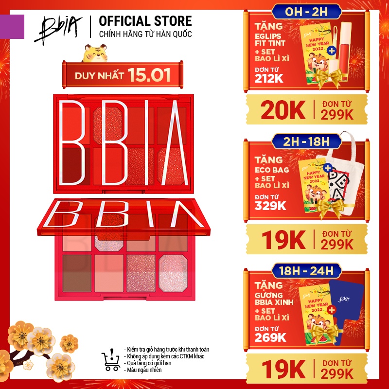 Bảng Phấn Mắt Bbia Final Shadow Palette Version 1 (2 màu) 11g - Bbia Official Store