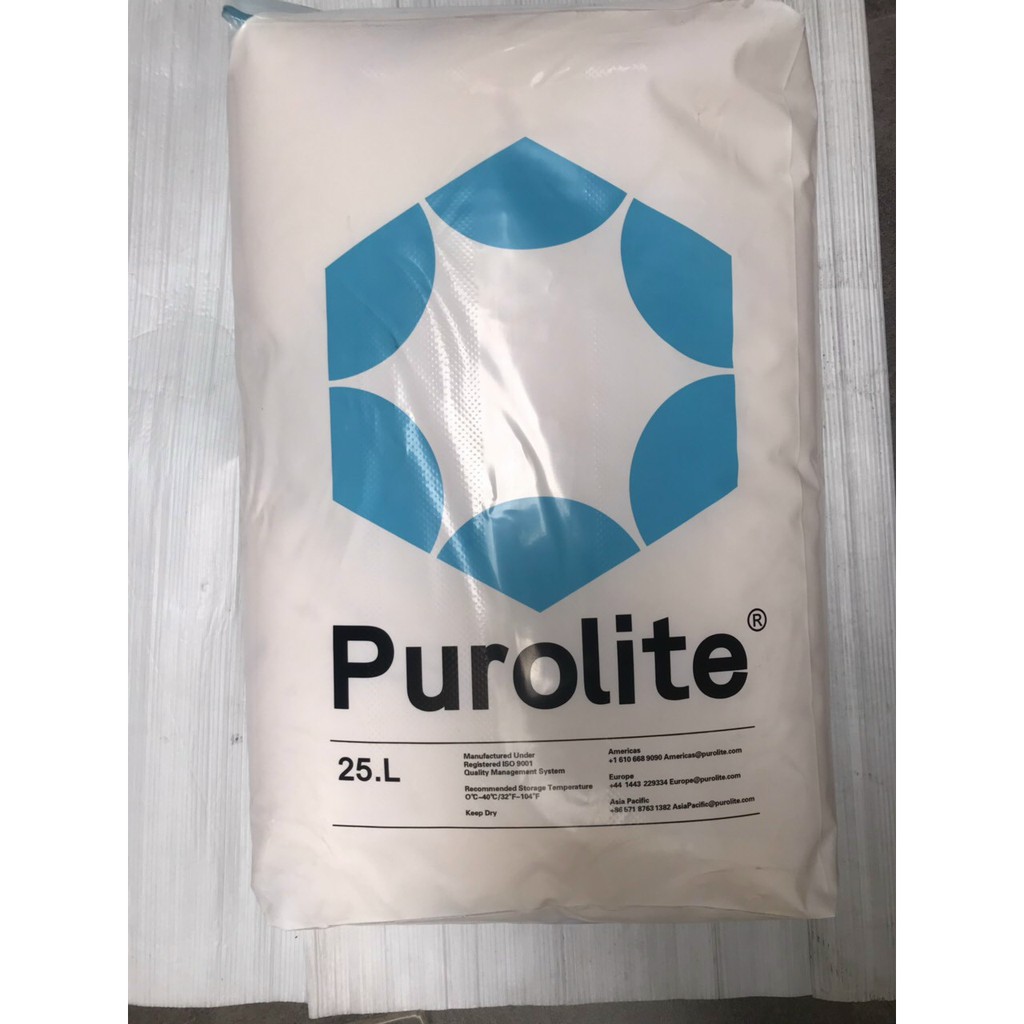 5Kg vật liệu xử lý đá vôi  hạt cation Purolite C100 - Anh