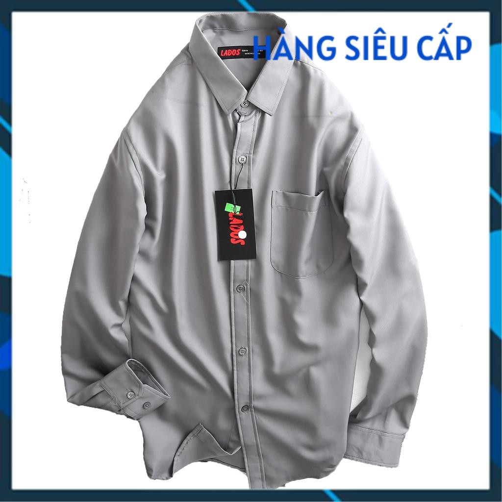 Áo sơ mi nam tay dài  trơn có túi  đủ màu 4U-778, vải lụa mềm, ít nhắn - hàng chính hãng [Hàng Cao Cấp]