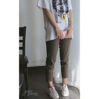 Quần Tây Caro Nhỏ Đen Thời Trang
