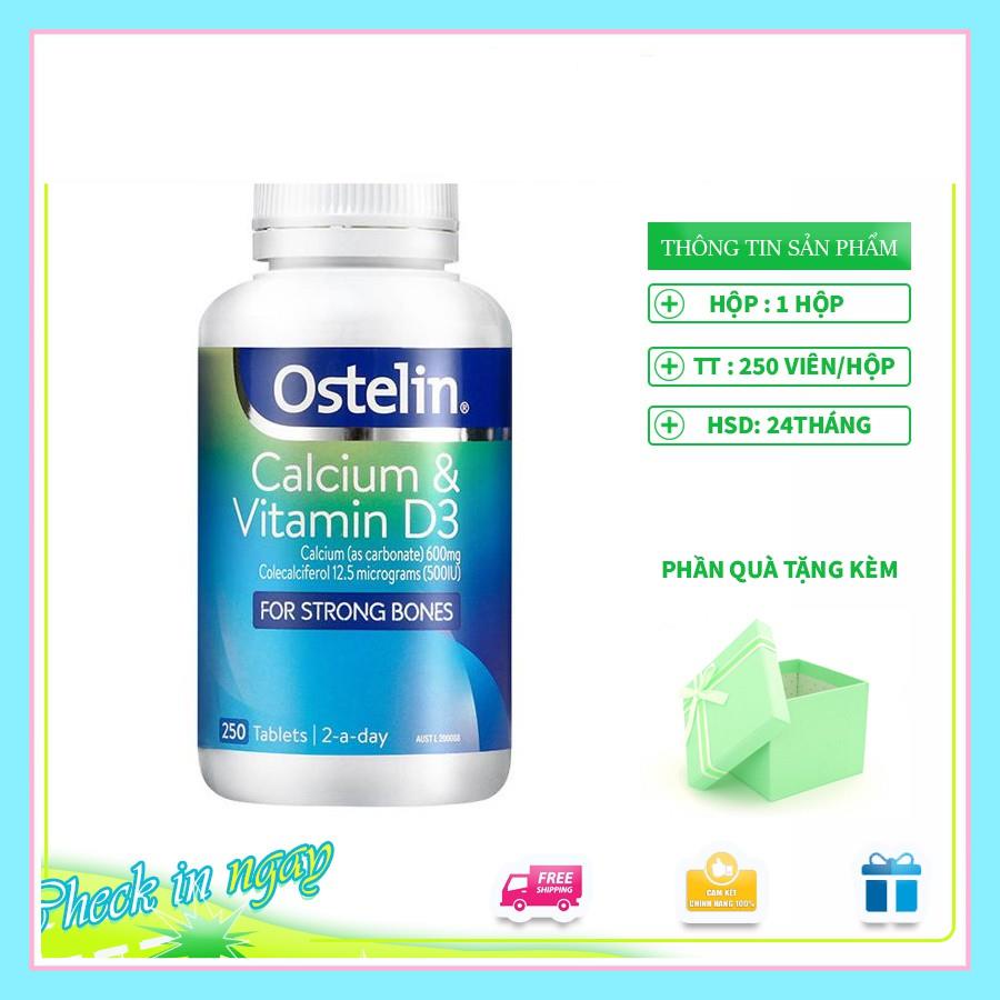 Viên uống bổ sung canxi vitamin D: Ostelin Vitamin D & Calcium cho Bà Bầu 130 viên