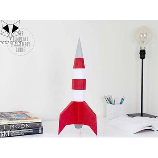 Mô hình giấy decor trang trí phòng Máy bay Phi hành gia 3D POLYCRAFT