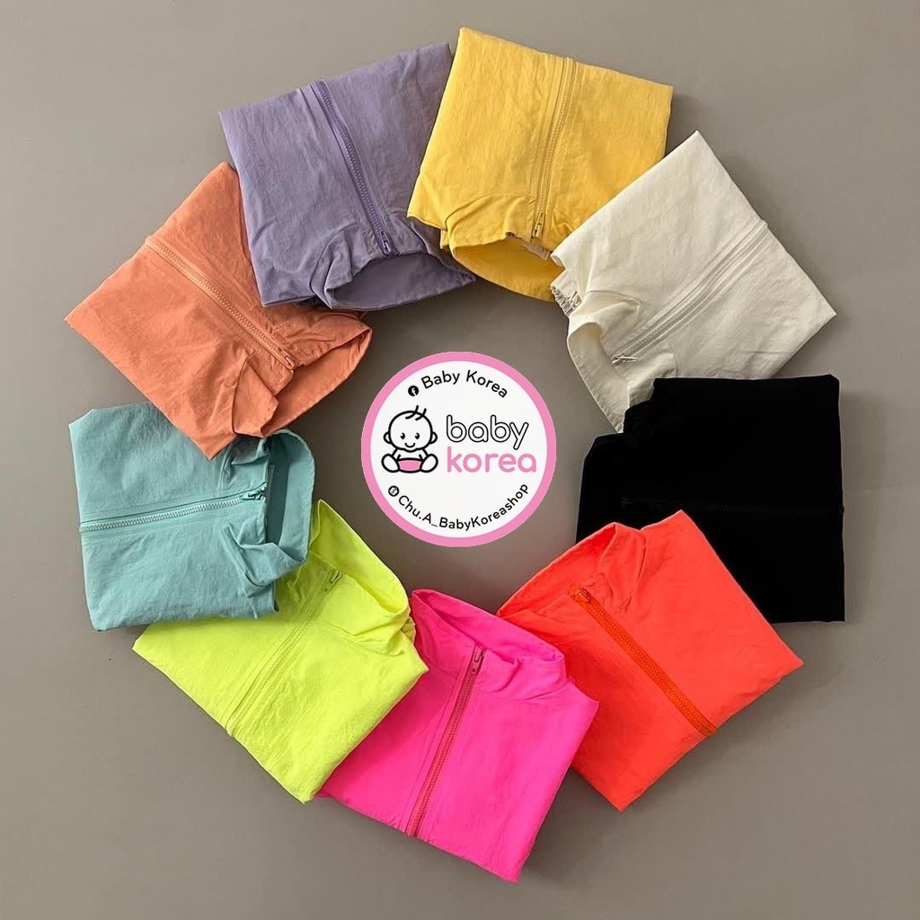 Áo khoác áo gió áo chống nắng cho bé made in korea mỏng nhẹ an toàn cho bé