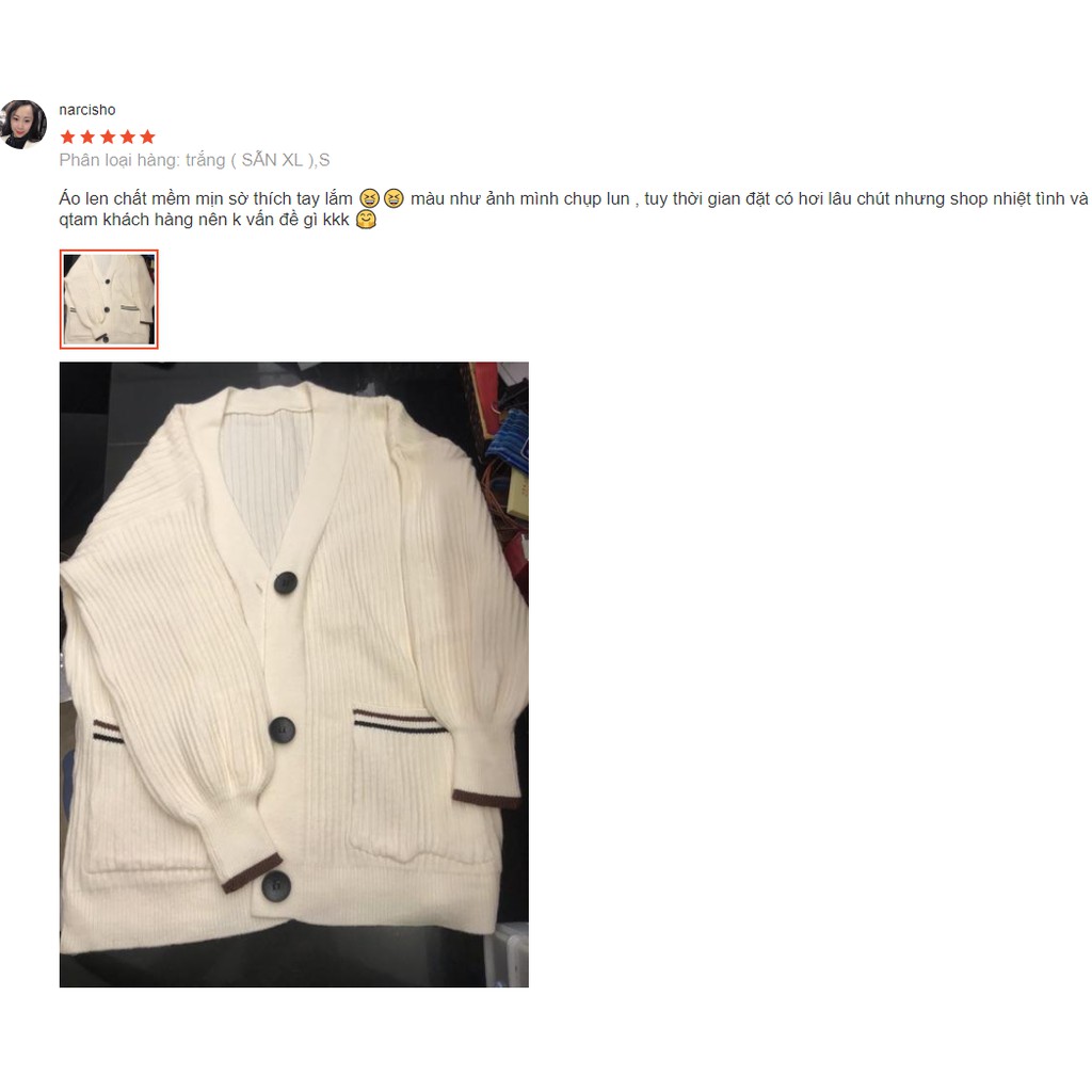 Áo Cardigan len mỏng nữ yay bồng thời trang thu đông A00165 | BigBuy360 - bigbuy360.vn