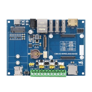 Bo Mạch Mở Rộng Máy Tính Mini Raspberry Pi CM4 -IO-WIRELESS-BASE PLC (Hỗ trợ HomeAssistant) Waveshare
