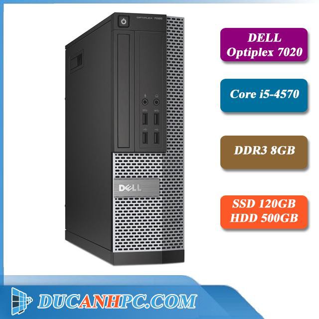 Máy Tính Bàn Dell - DUCANHPC - Case Dell Đồng Bộ Optiplex 7020 (Core i5 4570/ 8G /SSD 120 /HDD 500) - Tặng Phím Chuột