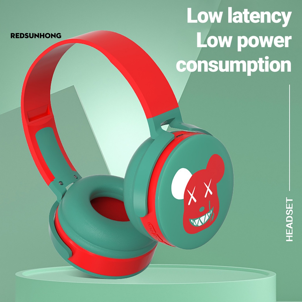 Tai Nghe Nhét Tai Bluetooth Không Dây Âm Thanh HiFi Chống Ồn Hình Gấu Dễ Thương Cho E-sport