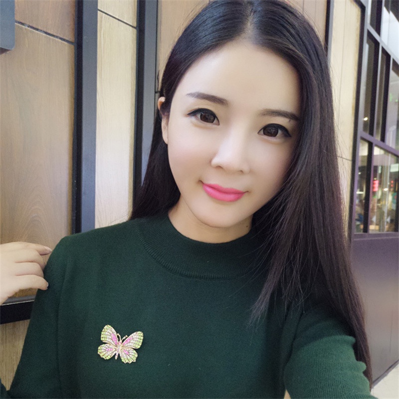 Ghim Cài Áo Hình Bướm Đính Đá Thời Trang