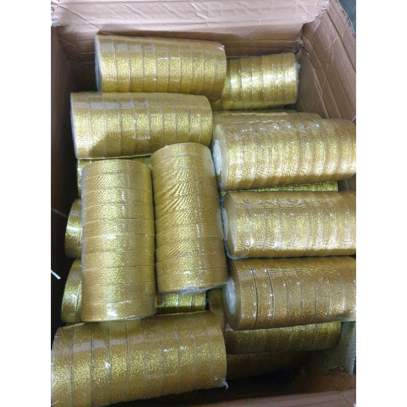 Ruy băng 2cm nhũ kim tuyến cuộn dài 22m