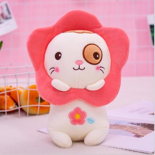[CHUYÊN SỈ GIÁ SỐC] Gấu Bông Mèo Con Đeo Hoa Size 25cm (3 Màu)