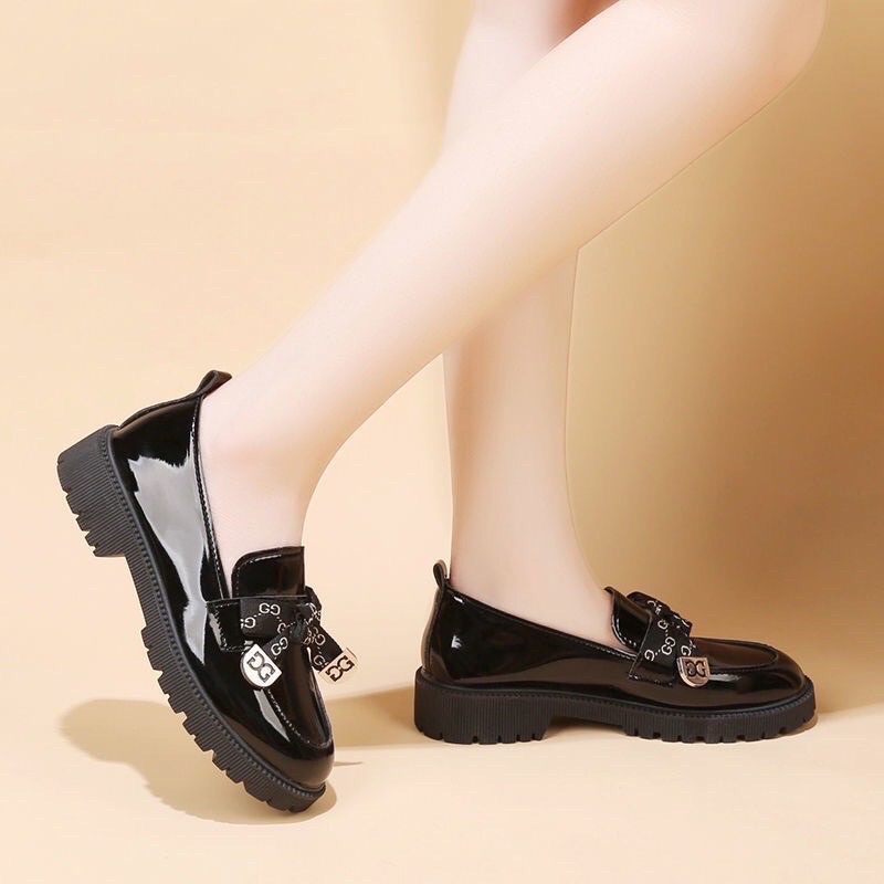 Giày búp bê nữ cổ thấp thời trang in hình nơ thời thượng Giày tiểu thư nữ kiểu dáng thanh lịch