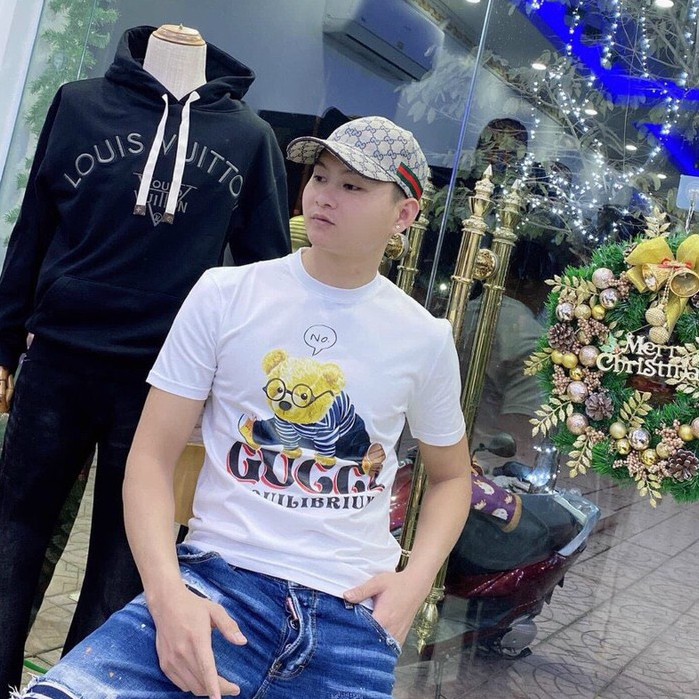 Áo Thun, Áo Phông Gấu Cổ Tròn Tay Lỡ Unisex Chất Thun Cotton Thoáng Mát-  MÃ AC84