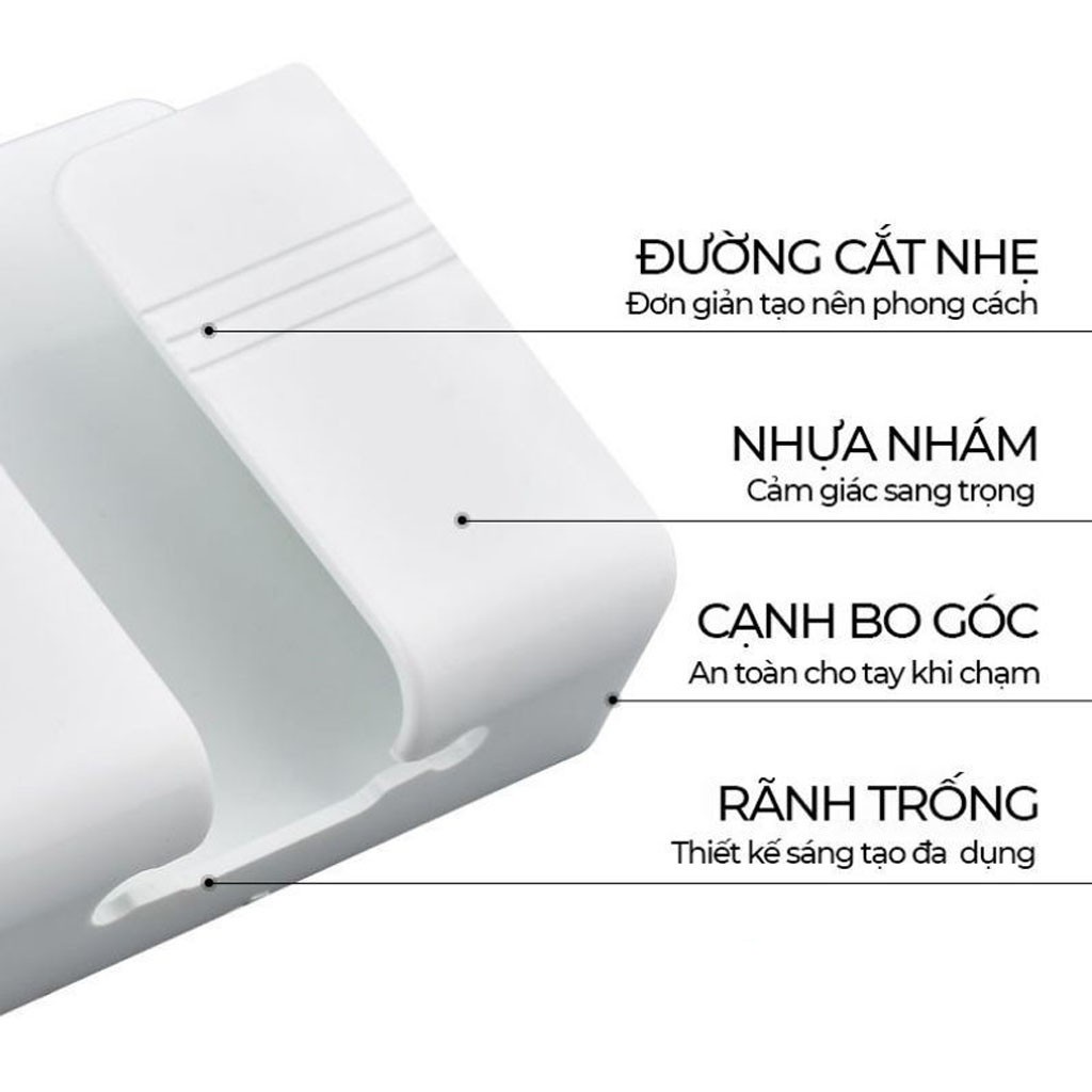 Kệ Gắn Tường Để Điện Thoại Khi Sạc Có Khe Hở Tiện Lợi, Để đồ dùng, Remote -dc4496