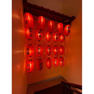 Đèn Hongkong- đèn lồng nhật lụa đỏ chữ nhật 50cm