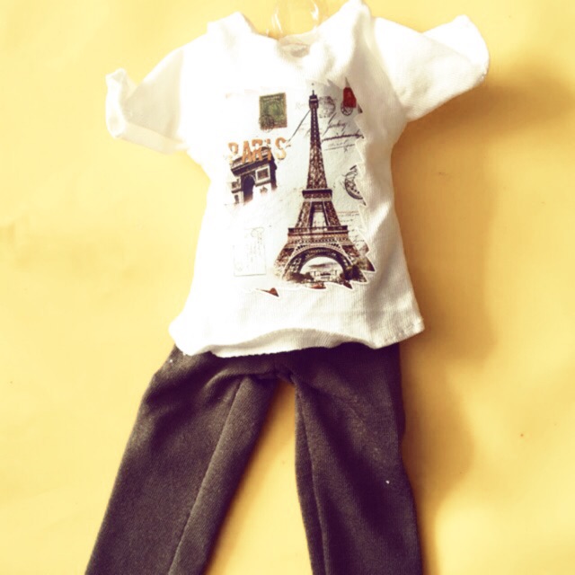 Bộ nam - quần nâu áo kem