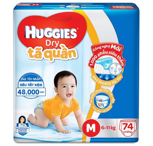 Bỉm dán/quần Huggies NB36/S/M/L/XL/XXL
