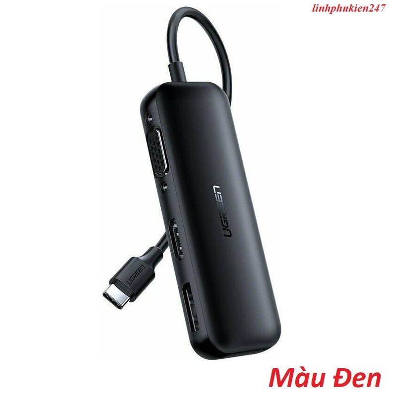 Thiết bị Hub chuyển đổi USB Type-C to DP/HDMI/VGA 3 in 1 Ugreen 60568 cao cấp