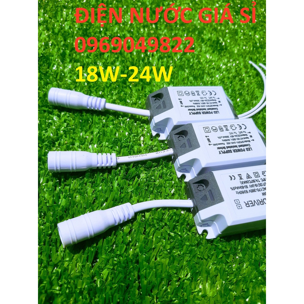 Tăng phô Driver (chấn lưu) đèn led âm trần ốp trần 18W - 24W loại jack tròn 1 chế độ sáng