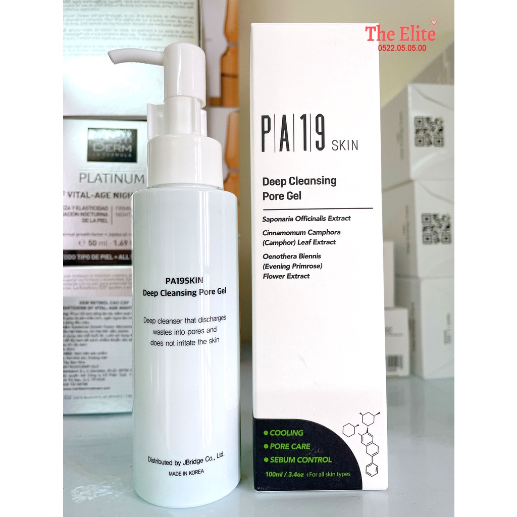 Gel rửa mặt sạch sâu PA19 100 ml