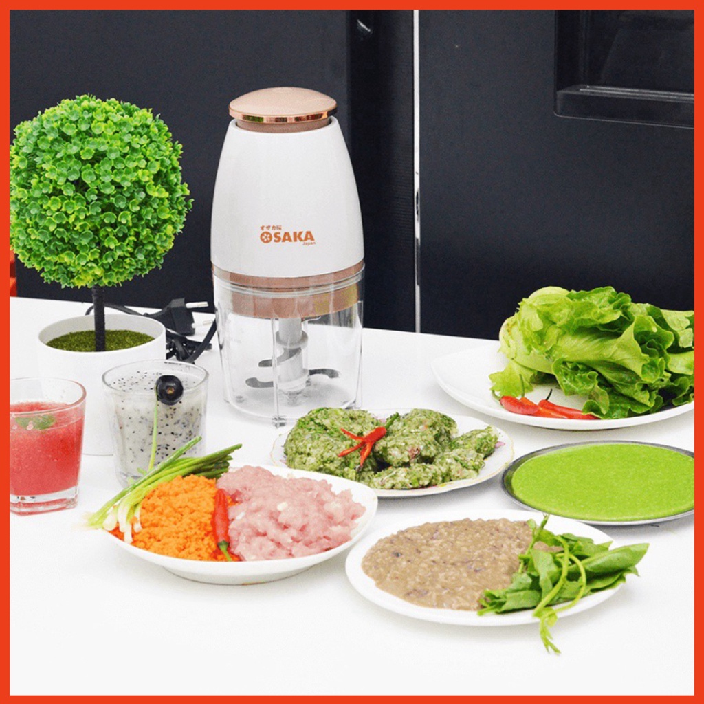 Máy Xay Mini OSAKA Nắp Đồng, Máy Xay Thịt Cầm Tay, Xay Sinh Tố, Xay Mọi Loại Thực Phẩm, Nhỏ Gọn, Tiện Dụng