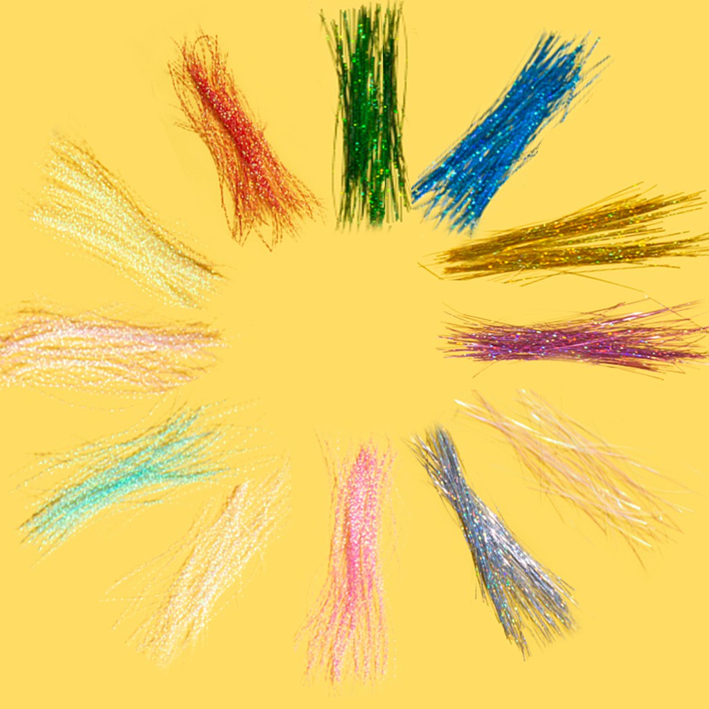 Dây kim tuyến nail dạ quang - túi ~200 sợi kim tuyến trang trí móng tay nghệ thuật