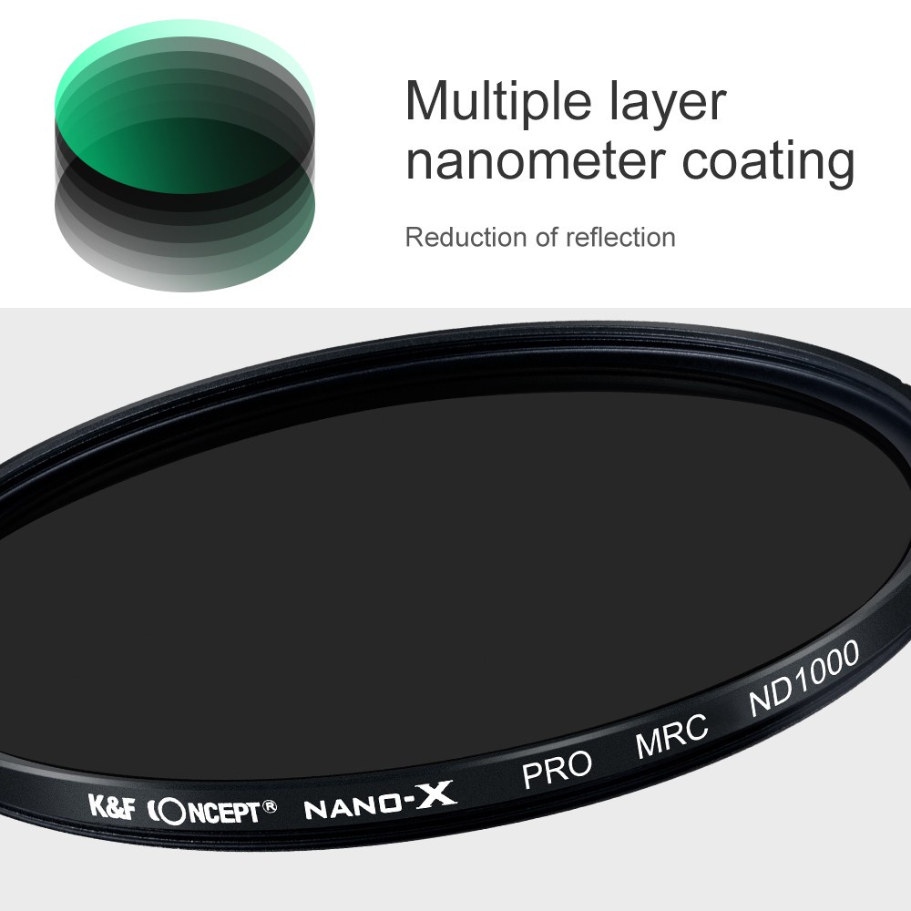 Bộ Lọc ND1000 HD 37 / 40.5 / 43 / 46 / 49 / 52 / 55 / 58 / 62 / 67 / 72 / 77 / 82mm Chống Trầy Xước