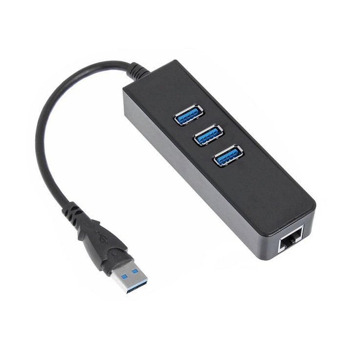 Hub USB 3 cổng 3.0 tốc độ cao + cổng mạng RJ45 - Hub usb 3 cổng - Hub Usb to RJ45 - Bộ chia cổng usb và đầu mạng