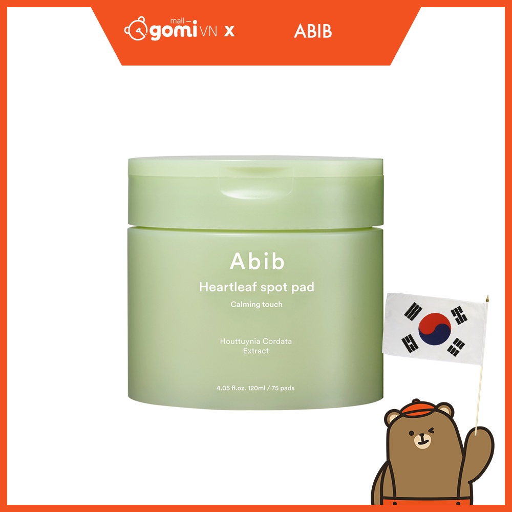 Miếng Pad Chứa Toner Làm Dịu Da Abib Heartleaf Spot Pad Calming Touch (75 Miếng) GomiMall